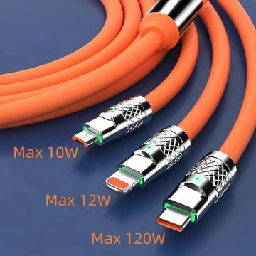 Mangebot™ 120W 3-in-1 Fast Charging USB Data Cable