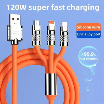 Mangebot™ 120W 3-in-1 Fast Charging USB Data Cable